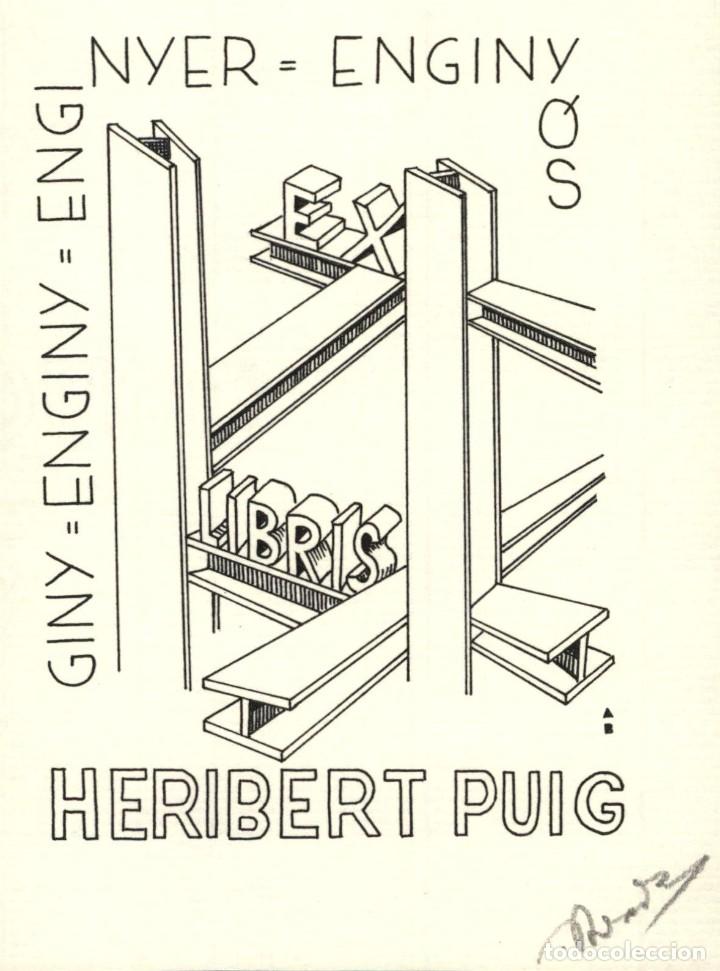 Arte: EXLIBRIS Bookplate Heribert Puig 14 x 10 cms Ex-libris - Foto 1