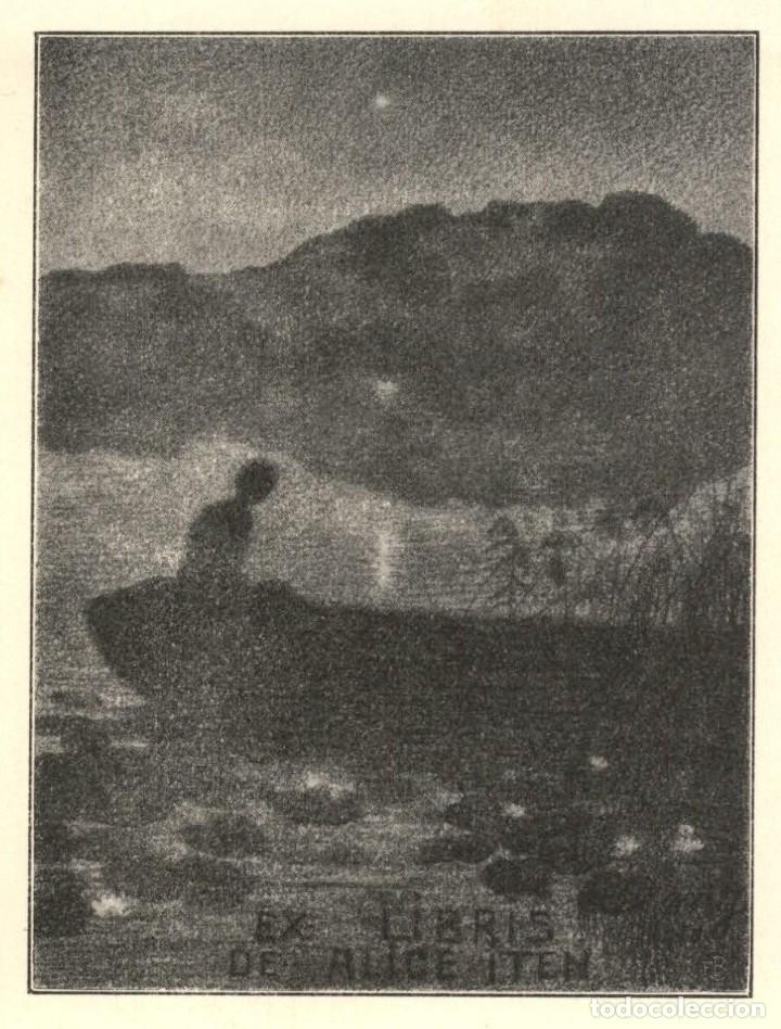 Arte: EXLIBRIS Bookplate Alice Iten - 1910 12 x 10 cms Ex-libris - Foto 1