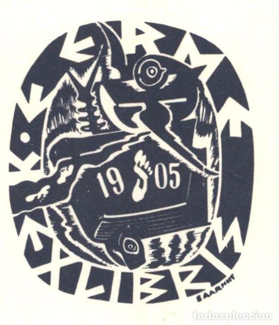 Arte: EXLIBRIS Bookplate Saarnnt Keerme 9 x 6 cms Ex-libris - Foto 1
