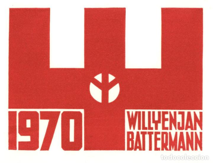 Arte: EXLIBRIS Bookplate 1970 Willyenjan Battermann 12 x 9 cms Ex-libris - Foto 1