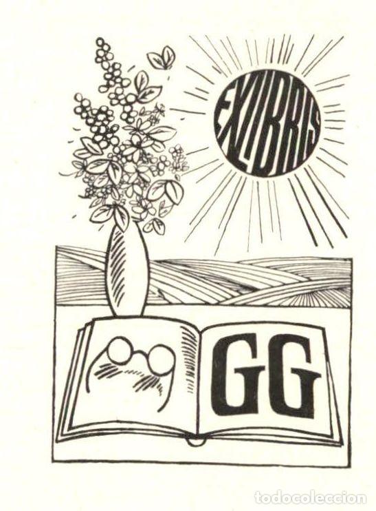 Arte: EXLIBRIS Bookplate GG 7 x 7 cms Ex-libris - Foto 1