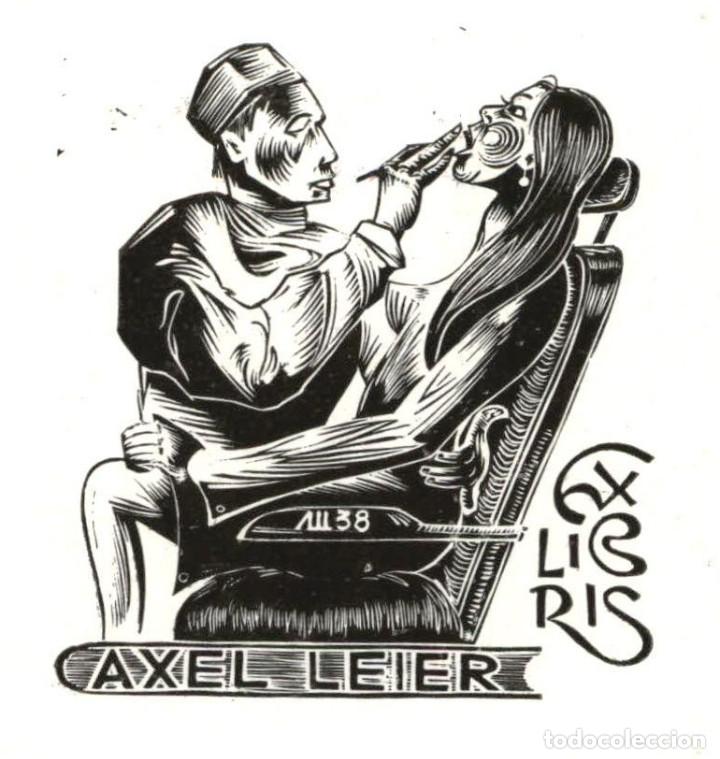 Arte: EXLIBRIS Bookplate - Axel Leier 10 x 8 cms Ex-libris - Foto 1