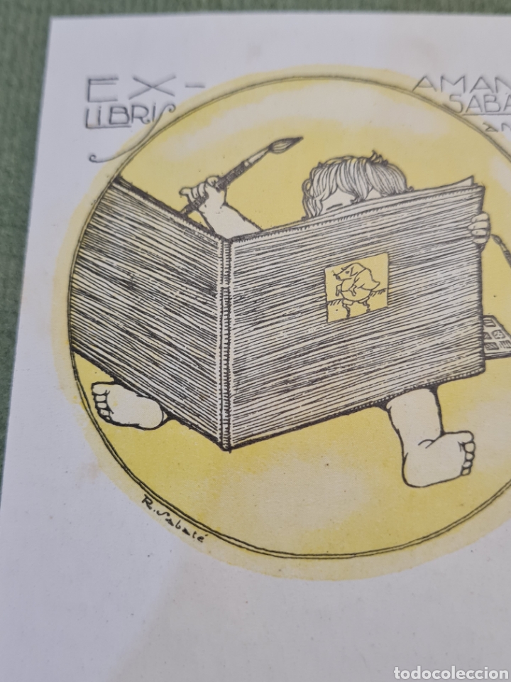 Arte: EX-LIBRIS,R SABATE, AMANDA SABATE,1918,N2 - Foto 3