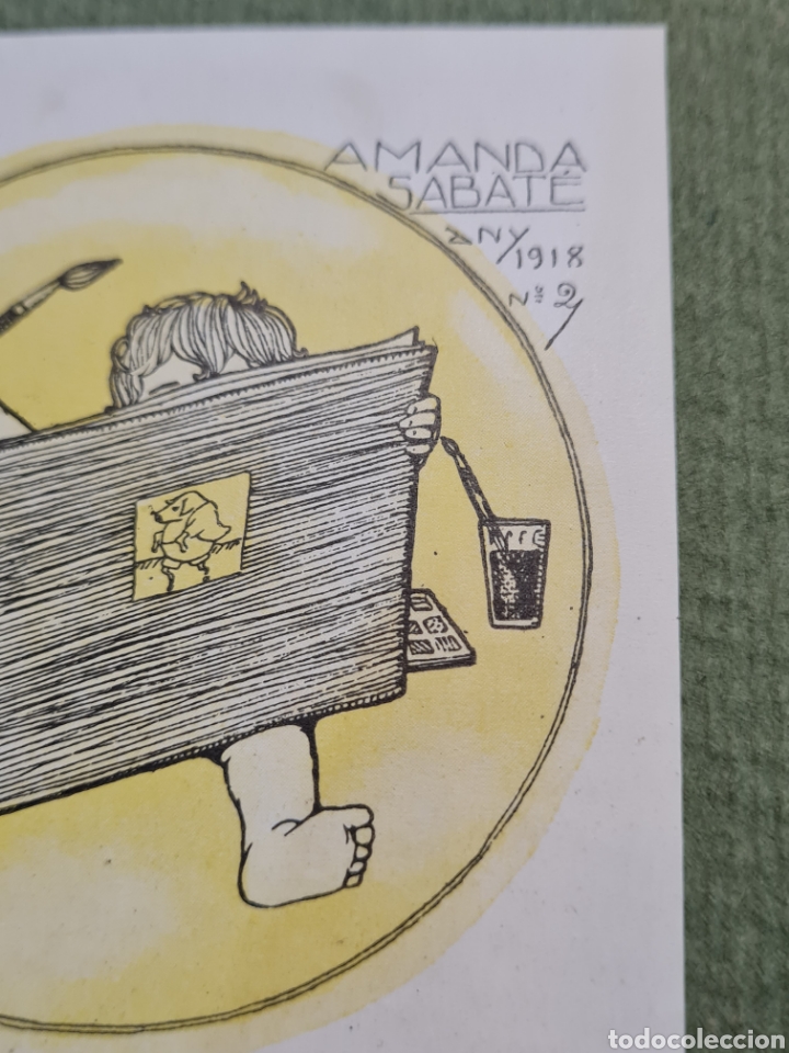 Arte: EX-LIBRIS,R SABATE, AMANDA SABATE,1918,N2 - Foto 4
