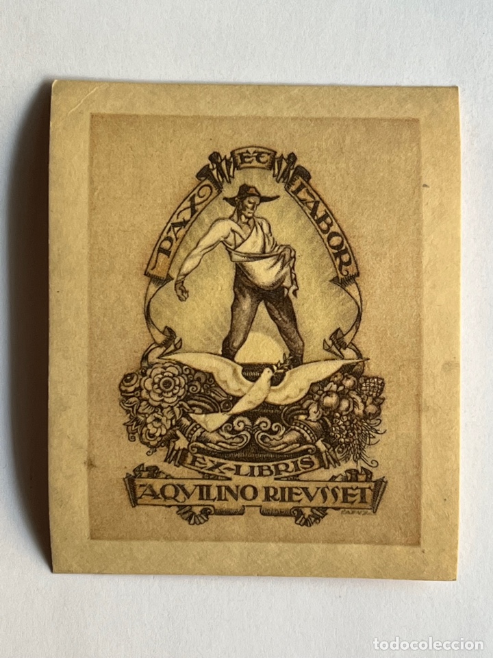 Arte: EX-LIBRIS PAX ET LABOR. Aqvilino Rievsset - Foto 1