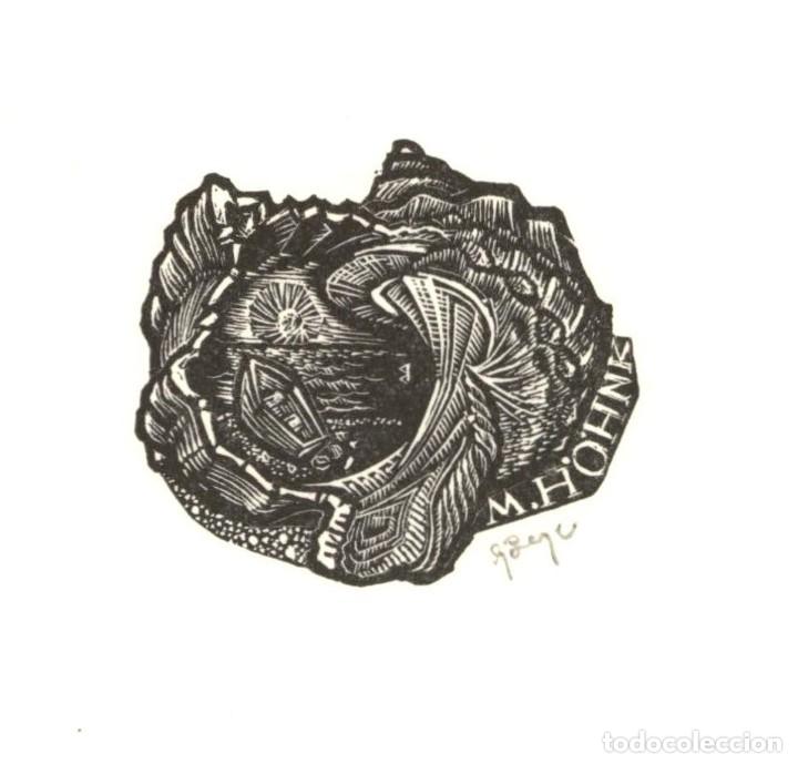 Arte: EXLIBRIS Bookplate &ndash; M. H&ouml;hnk - 21 x 15 cms Ex-libris - Foto 1