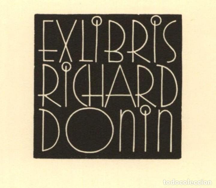 Arte: EXLIBRIS Bookplate &ndash; Richard Donin - 13 x 13 cms Ex-libris - Foto 1
