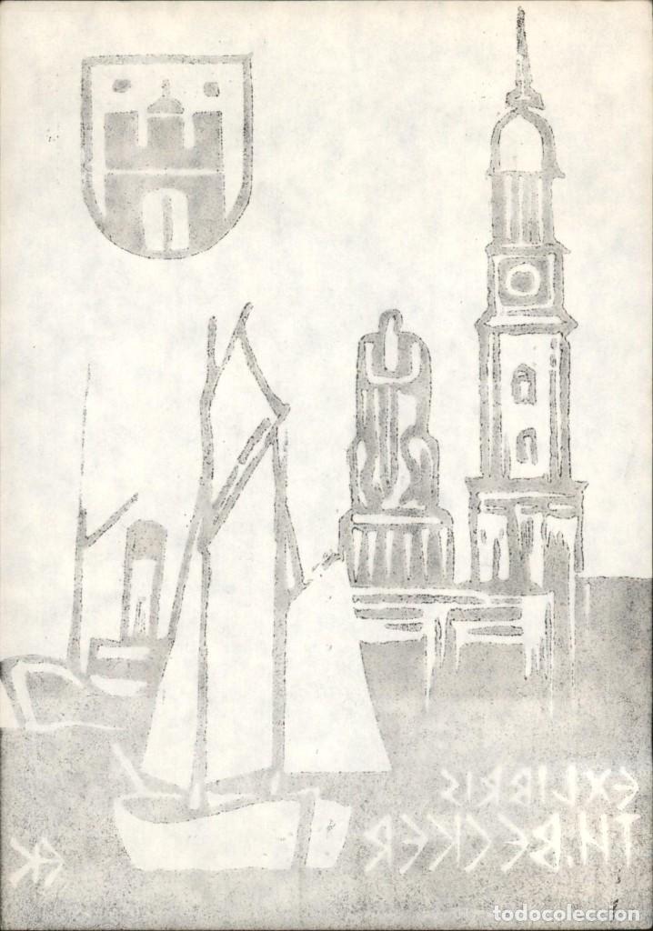 Arte: EXLIBRIS Bookplate - Theodor Becker - 15 x 10 cms Ex-libris - Foto 2