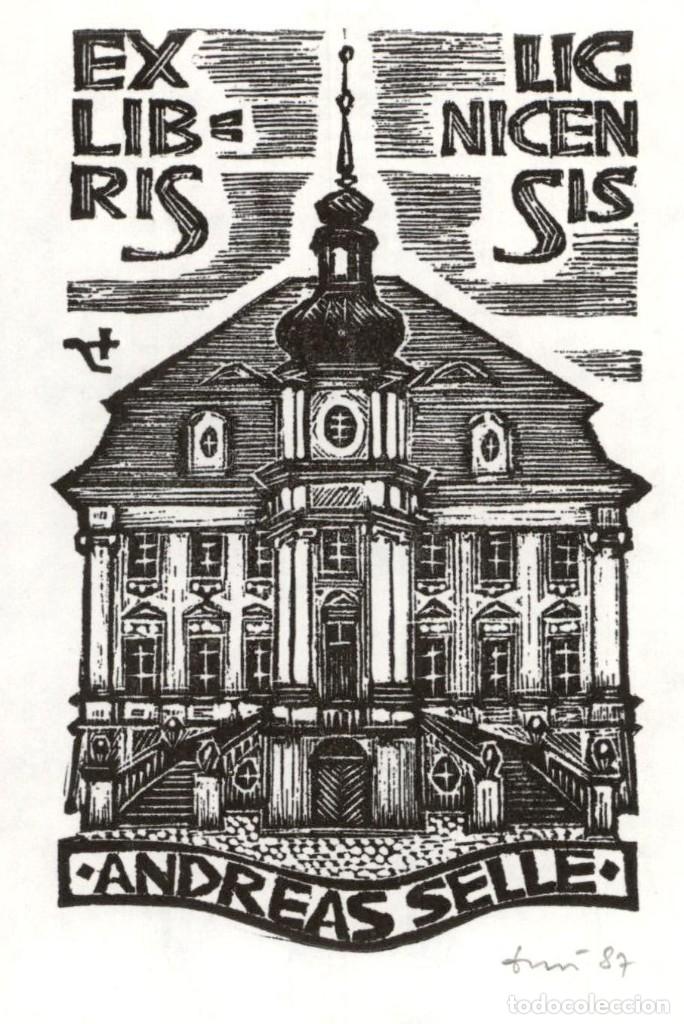 Arte: EXLIBRIS Bookplate &ndash; Lignicensis Andreas Selle - 14 x 10 cms Ex-libris - Foto 1
