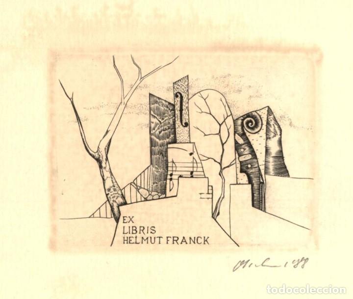 Arte: EXLIBRIS Bookplate Helmut Franck 14 x 12 cms Ex-libris - Foto 1