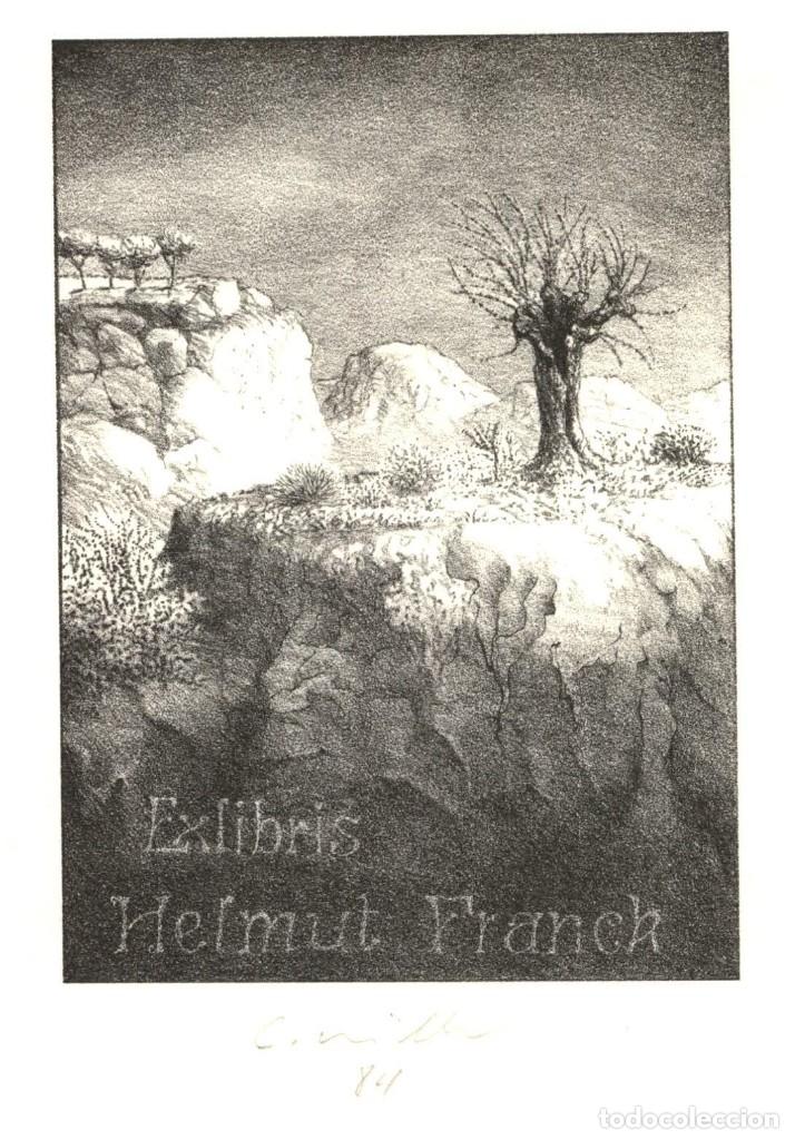 Arte: EXLIBRIS Bookplate Helmut Franck 15 x 11 cms Ex-libris - Foto 1