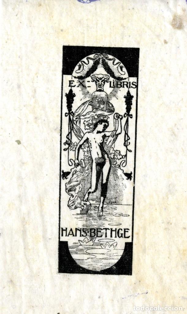 Arte: Alexandre de Riquer. Ex libris para Hans Bethge - Foto 1