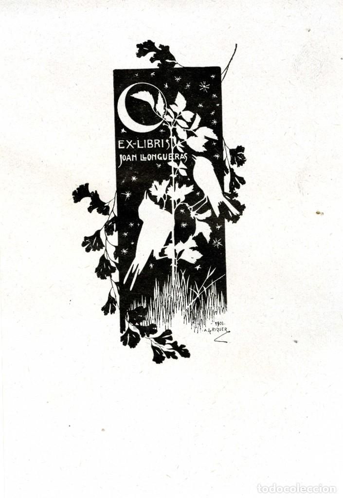 Arte: Alexandre de Riquer. Ex libris Joan Llongueras - Foto 1