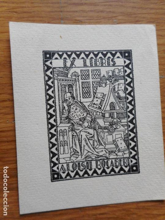 Arte: ANTIGUO EX LIBRIS.ALOISI ROCABERT - Foto 1