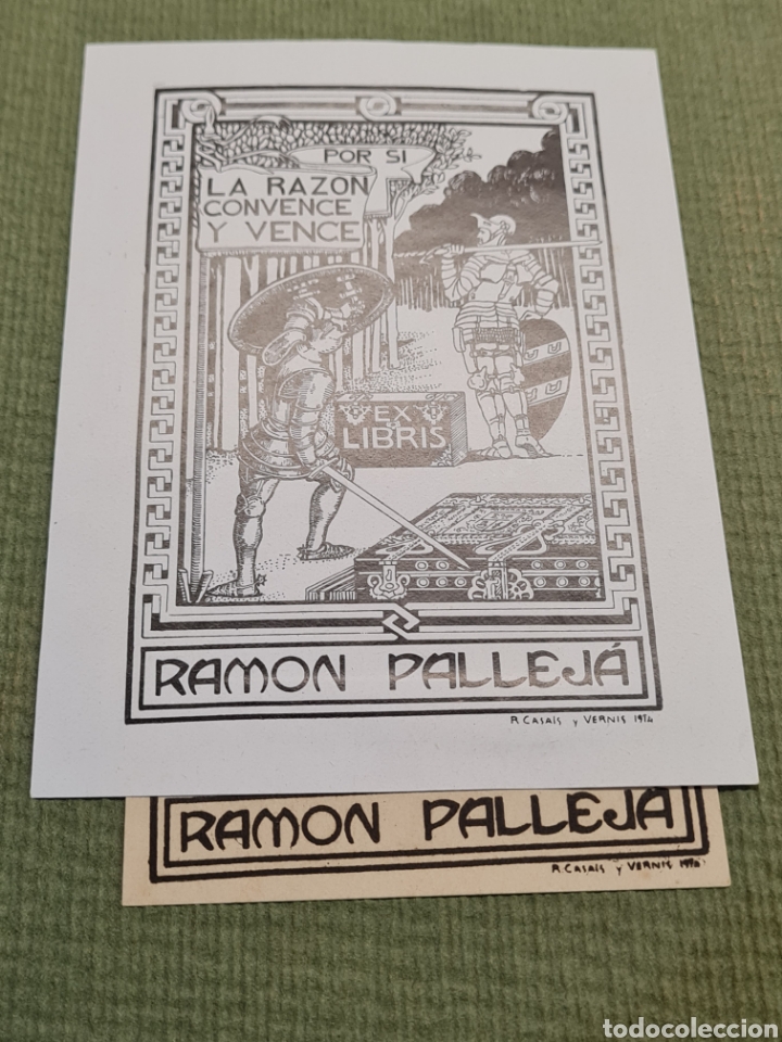 Arte: 8 Ex-LIBRIS, RAMON CASALS Y VERNIS - Foto 5