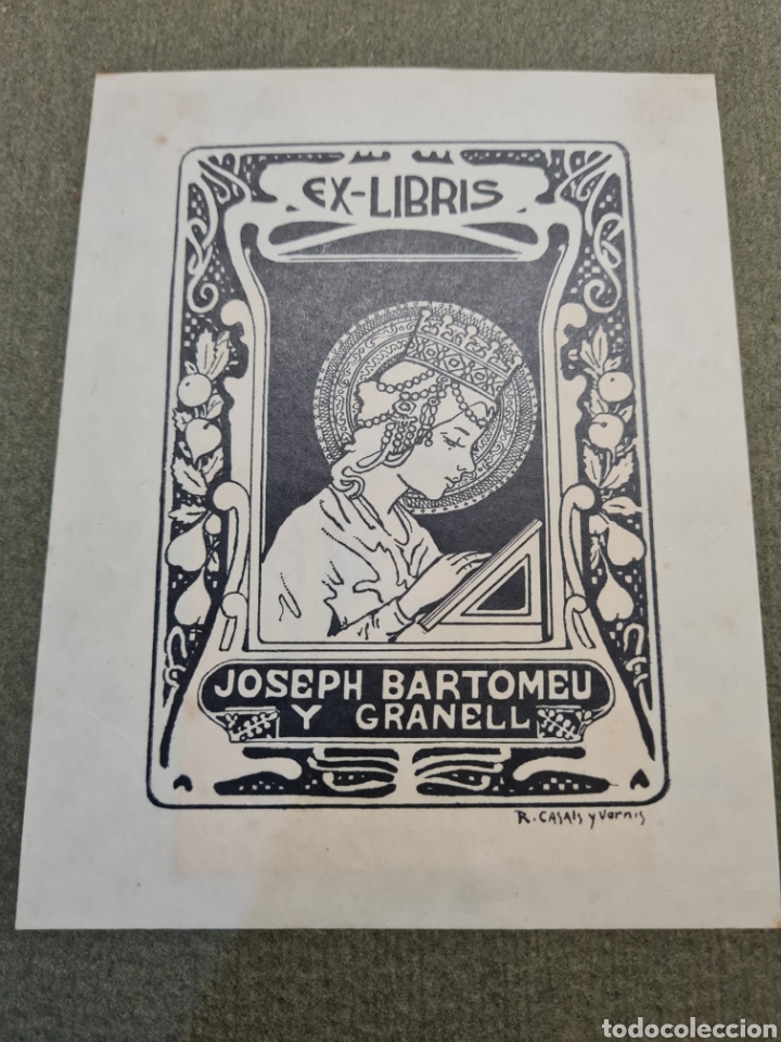 Arte: 8 Ex-LIBRIS, RAMON CASALS Y VERNIS - Foto 6