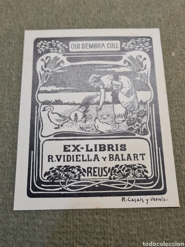 Arte: 8 Ex-LIBRIS, RAMON CASALS Y VERNIS - Foto 8