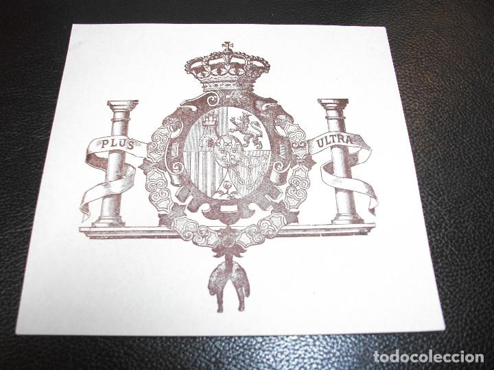 Arte: EX LIBRIS ESCUDO REAL A&Ntilde;OS 40 EXLIBRIS - Foto 1