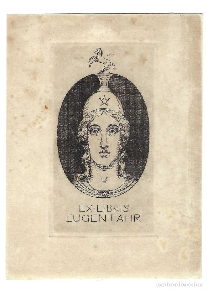 Ex- Libris.- Aguafuerte Eugen Fahr. Ilustrado P - Comprar Exlibris ...