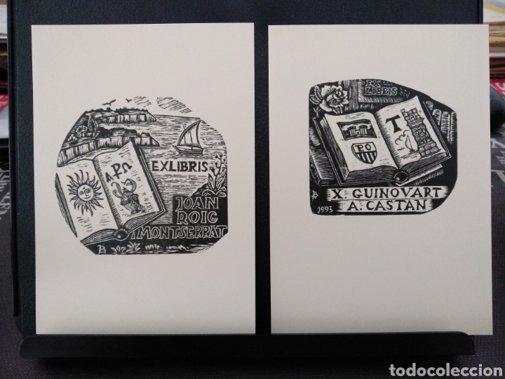 Arte: 8 Ex-libris xilogr&aacute;ficos de Pl&agrave;cid Boqu&eacute; - Foto 2