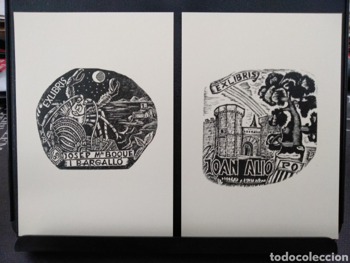 Arte: 8 Ex-libris xilogr&aacute;ficos de Pl&agrave;cid Boqu&eacute; - Foto 4