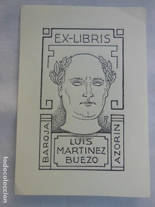 Arte: ANTIGUO EX-LIBRIS - OLD BOOKPLATE LUIS MART&Iacute;NEZ BUEZO - Foto 1