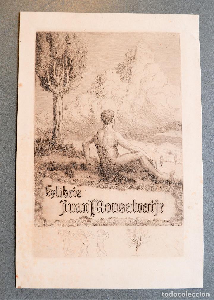 Arte: Ex-libris para Juan Monsalvatge. - Foto 1