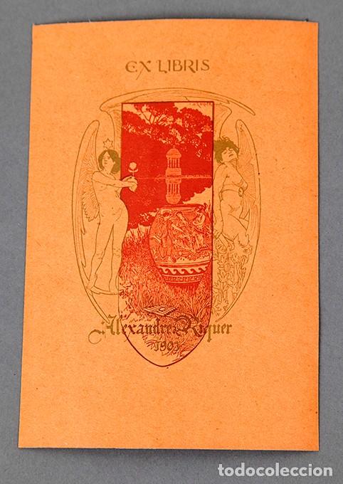 Arte: ALEXANDRE DE RIQUER - EXLIBRIS - PLUMA - MACARIO FAU - Foto 1