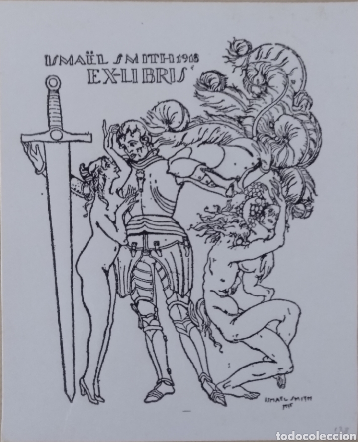 Arte: EX-LIBRIS ORIGINAL DE ISMAEL SMITH 1918 - Foto 1