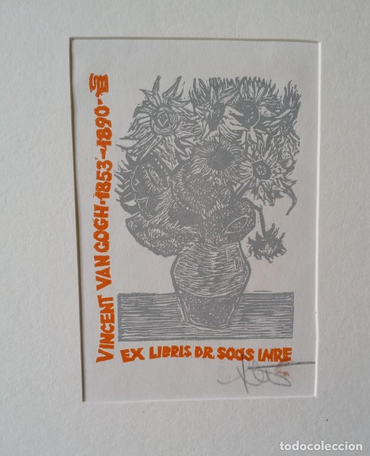 Arte: Ex libris firmados a l&aacute;piz, Van Gogh - Foto 2