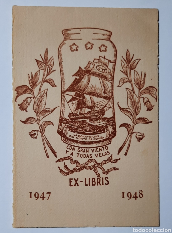 Arte: EX-LIBRIS / LABORATORIOS DEL NORTE DE ESPA&Ntilde;A 1947 - 1948 - Foto 1