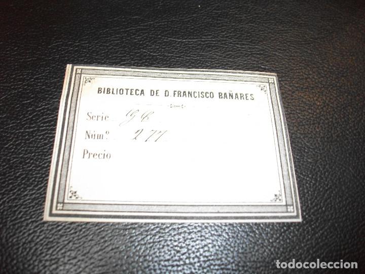 Arte: SIGLO XIX EX LIBRIS DE FRANCISCO BA&Ntilde;ARES EXLIBRIS - Foto 1