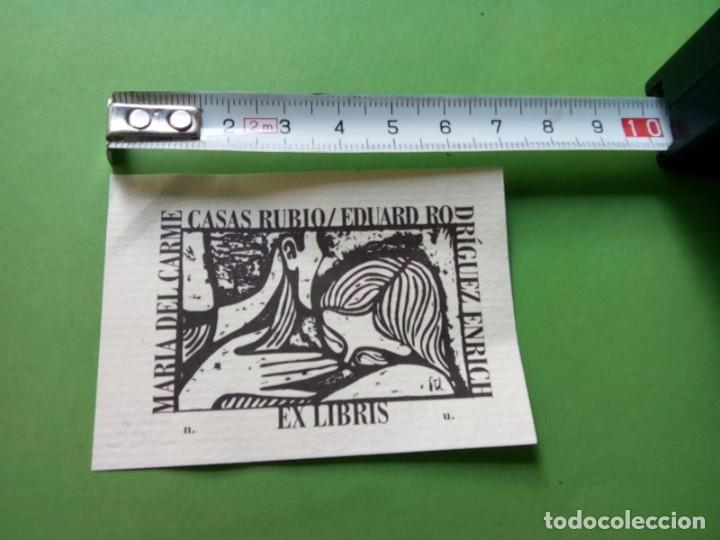 Arte: EXLIBRIS MARIA DEL CARMEN CASAS /EDUARDO RODRIGUEZ , VER - Foto 1