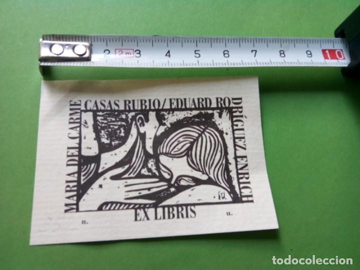 Arte: EXLIBRIS MARIA DEL CARMEN CASAS /EDUARDO RODRIGUEZ , VER - Foto 2