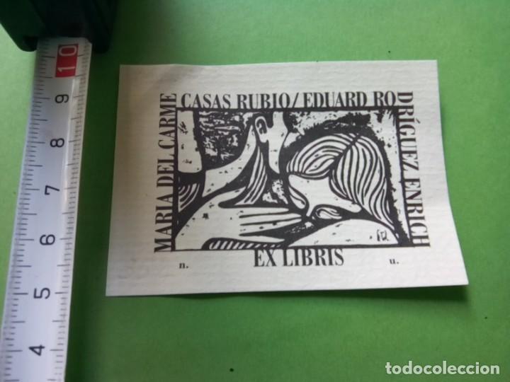 Arte: EXLIBRIS MARIA DEL CARMEN CASAS /EDUARDO RODRIGUEZ , VER - Foto 3