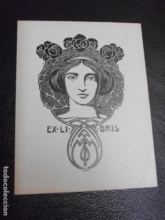 Arte: TRIAD&Oacute; EXLIBRIS PARA M. M. T. EX LIBRIS 1904 OPUS 65 MUJER - Foto 1