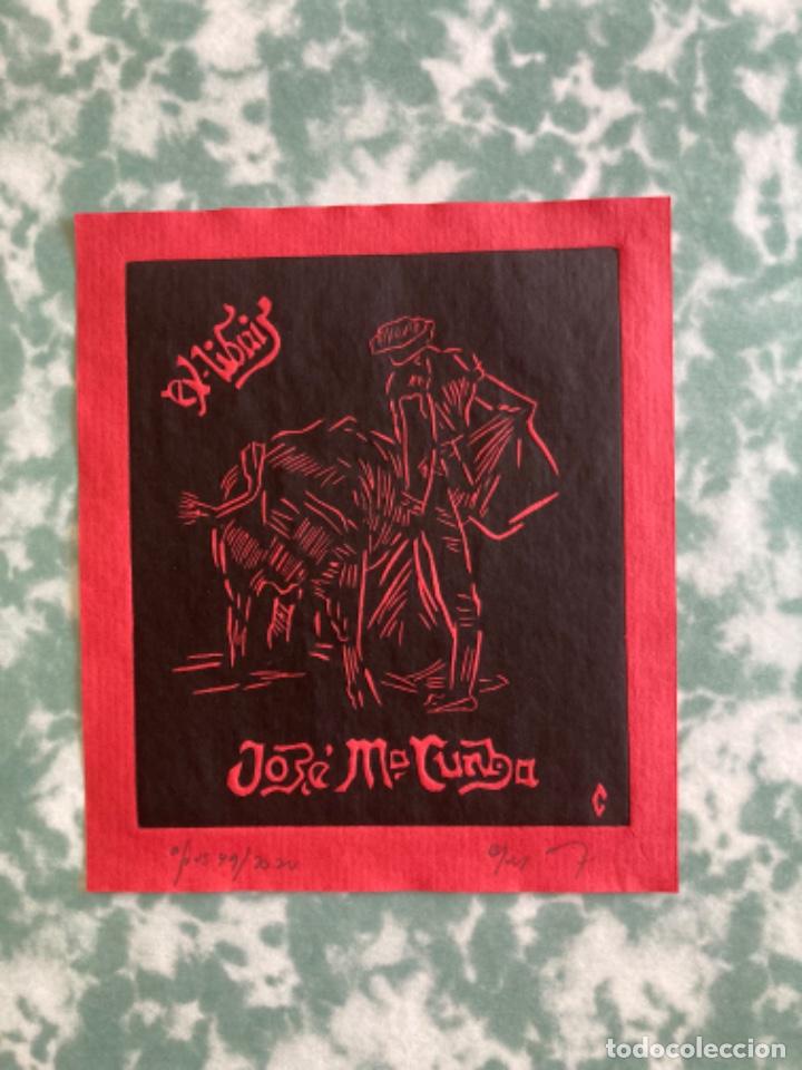 Arte: Ex-Libris Grabado Tauromaquia - Foto 1