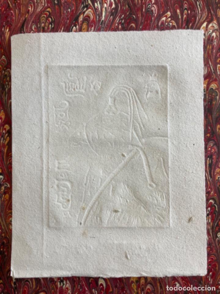 Arte: Ex-Libris Grabado Caza Falcoaria - Foto 2