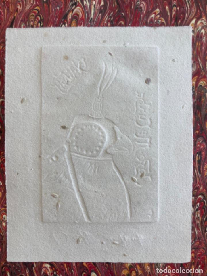 Arte: Ex-Libris Grabado Caza Falcoaria - Foto 2