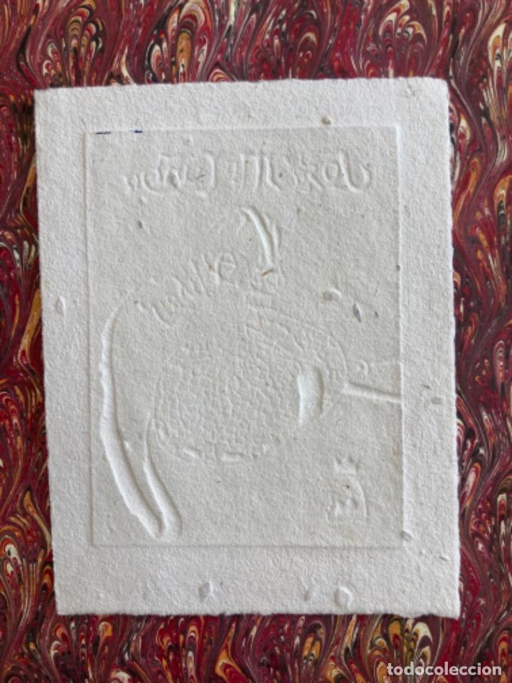 Arte: Ex-Libris Grabado Caza Falcoaria - Foto 2