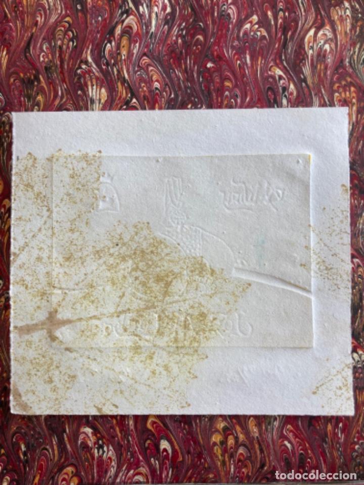 Arte: Ex-Libris Grabado Caza Falcoaria - Foto 2
