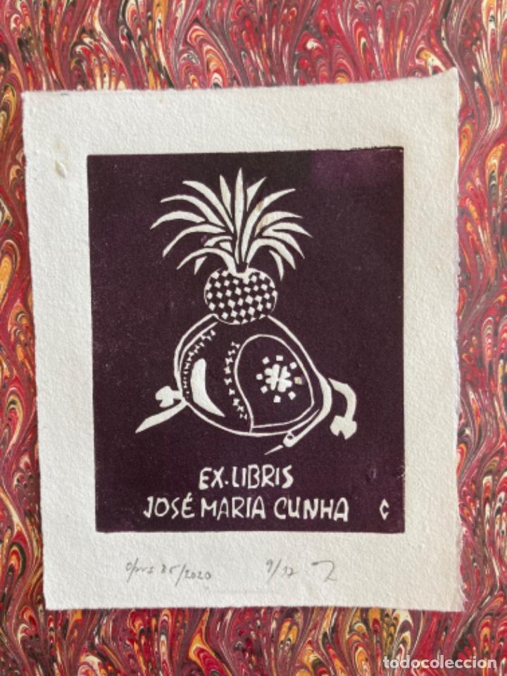 Arte: Ex-Libris Grabado Caza Falcoaria - Foto 1