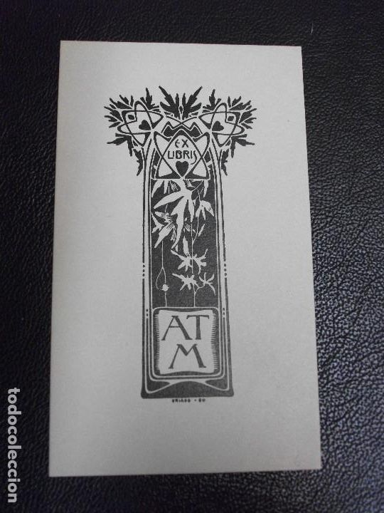 Arte: TRIAD&Oacute; EXLIBRIS PARA A.T.M. EX LIBRIS 1905 OPUS 80 - Foto 1