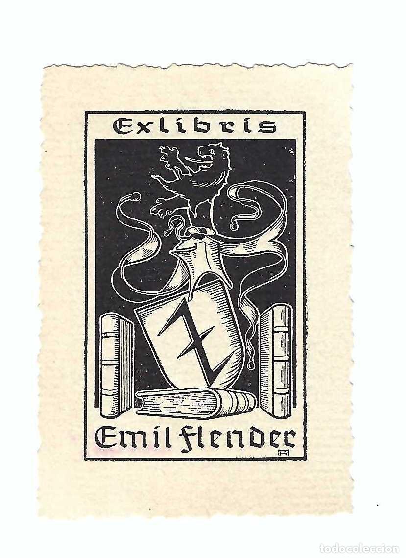 Arte: EX- LIBRIS.- EMIL FLENDER. ARTE. HER&Aacute;LDICA. LIBROS- 1948 - Foto 1