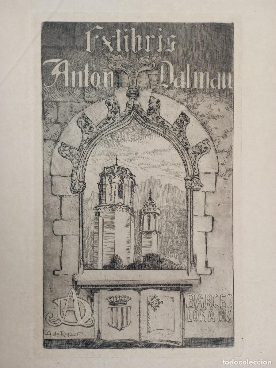 Arte: Alexandre de Riquer. Ex-libris Anton Dalmau 1914 - Foto 2