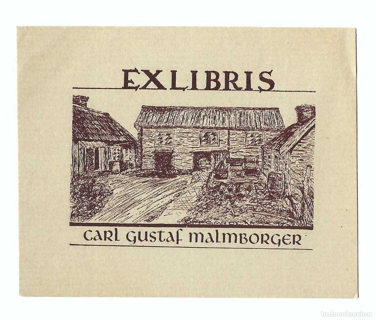Arte: EX- LIBRIS.- CARL GUSTAF MALMBORGER. ARTE. LIBROS - Foto 1
