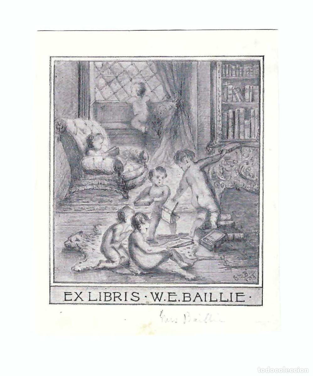 Arte: EX- LIBRIS.- W. E. BAILLIE. DESNUDO. NI&Ntilde;OS. ARTE. LIBROS - Foto 1