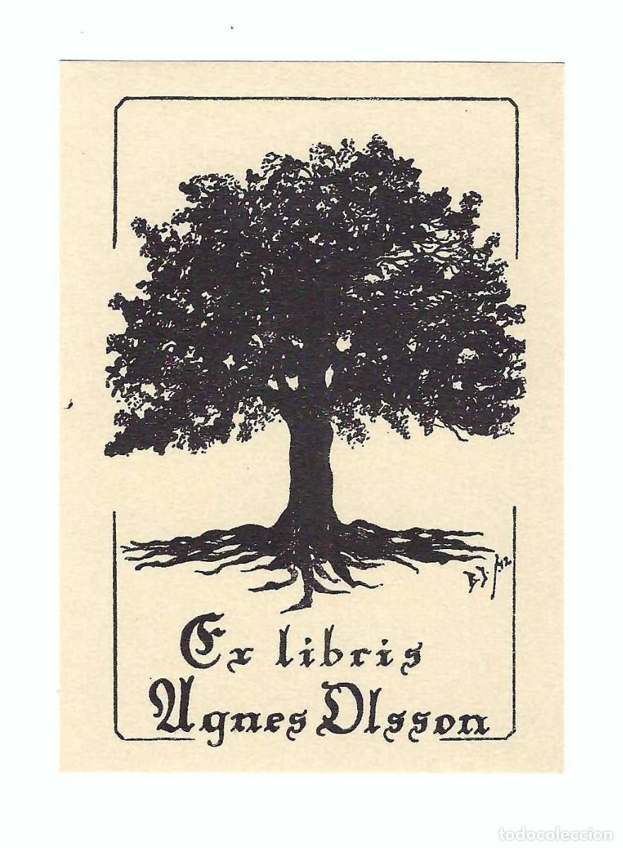 Arte: EX- LIBRIS.- AGNES OLSSON. ARTE. &Aacute;RBOL. LIBROS - Foto 1
