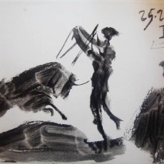 Arte: PABLO PICASSO - A LOS TOROS. EDICIÓN ANDRÉ SAURET 1961. Lote 377896679