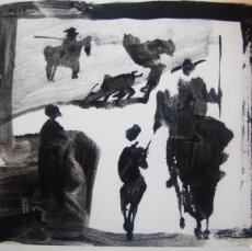 Arte: PABLO PICASSO - A LOS TOROS. EDICIÓN ANDRÉ SAURET 1961. Lote 377896764